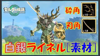 【ゼルダの伝説ティアキン】「白銀ライネルの砕角」「白銀ライネルの刃角」の入手法！「白銀のライネル」がいる3か所を紹介！