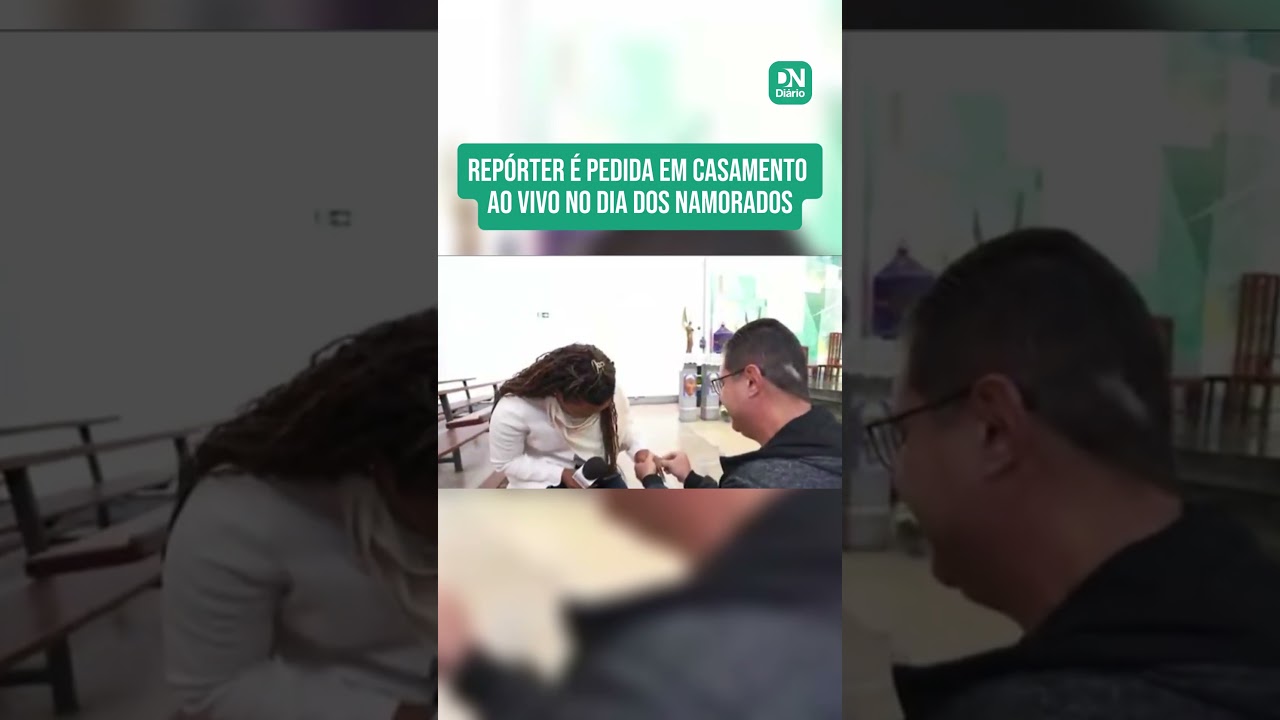 Imagem da notícia Repórter é pedida em casamento ao vivo no Dia dos Namorados; veja vídeo