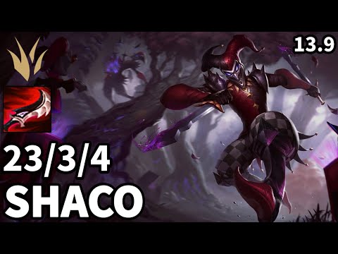 Shaco Jungle vs Nidalee - KR Master  | Patch 13.9