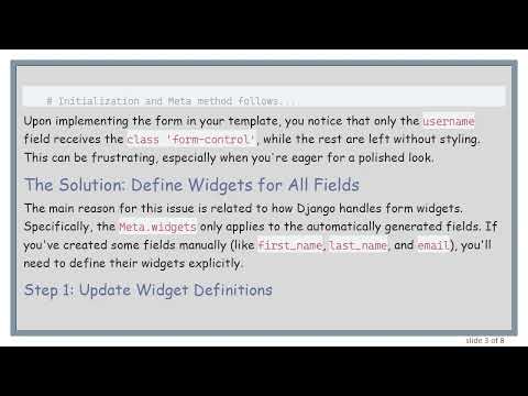 Enhancing Your Django Forms with Bootstrap Widgets