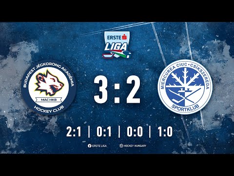 Gólösszefoglaló EL 7 - Budapest Jégkorong Akadémia HC - Sport Club Csíkszereda 3-2 20220922