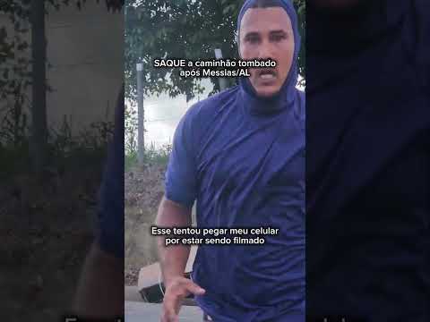 Saque à carga de caminhão tombado após Messias/AL 15/05/2026