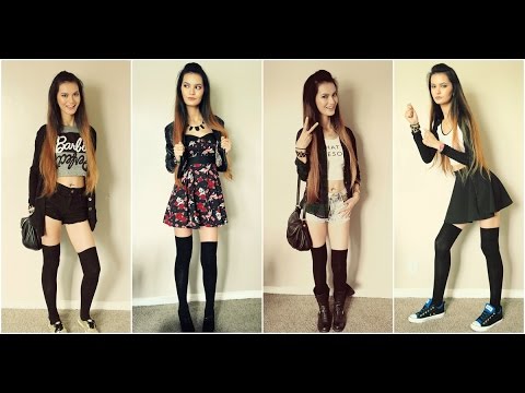 How to Style Knee/Thigh High Socks | Fashion Lookbook...