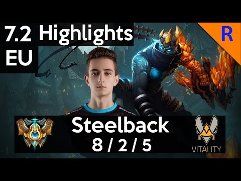 7.2 Highlights - Steelback (Varus)  8-2-5 vs FNC Rekkles (Jhin) Varus Lethality Build
