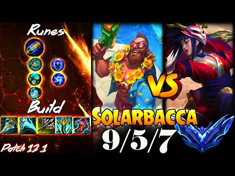[ Solarbacca ] Gangplank vs Akali Top -  Season 12 - Diamond II