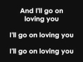 Alan Jackson  I'll Go On Loving You Lyrics