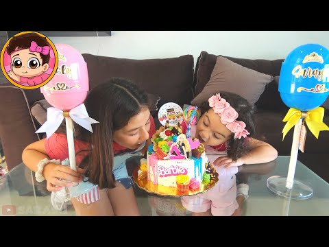 FELIZ DÍA DEL NIÑO CELEBRANDO FIESTA A YESLY Y SARAYU CON PASTEL, REGALOS Y BRINCOLINES 30 DE ABRIL