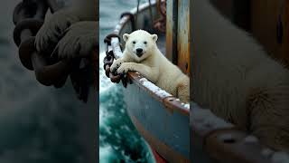A little polar bear that can smile is sure to have good luck.  #polarbear #cute #lovely animals