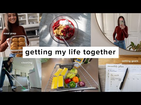RESET ROUTINE 2024 *Getting my life together* | Meal prep, grocery shop, workout, new goals + more