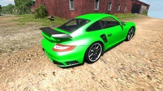 BeamNG Drive Alpha Porsche 911 GT2 v4.1 Crash Testing #29 HD