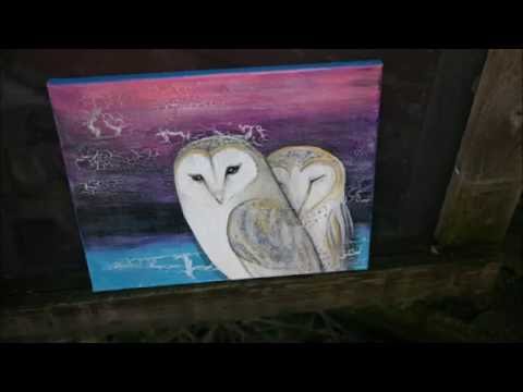 Acrylic Painting - Colorful Owl Painting Tutorial/Time Lapse by RustiKate: DIY