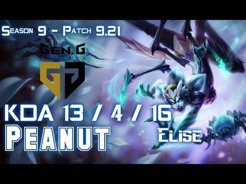Gen Peanut ELISE vs XIN ZHAO Jungle - Patch 9.21 KR Ranked