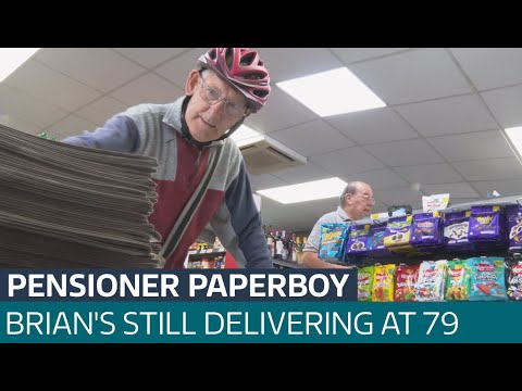 Special delivery: Pensioner Brian stakes his claim as Britain's oldest paperboy