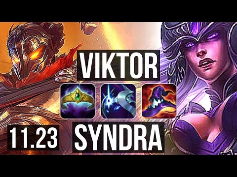 VIKTOR vs SYNDRA (MID) (DEFEAT) | Rank 2 Viktor, Legendary | KR Challenger | 11.23