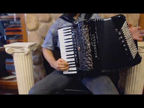 SCANAIRIIF2DMBK - Black Scandalli Air II Piano Accordion Sennheiser Mics LMMM 34 96 $6499