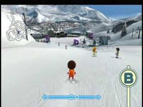 family ski wii animaux