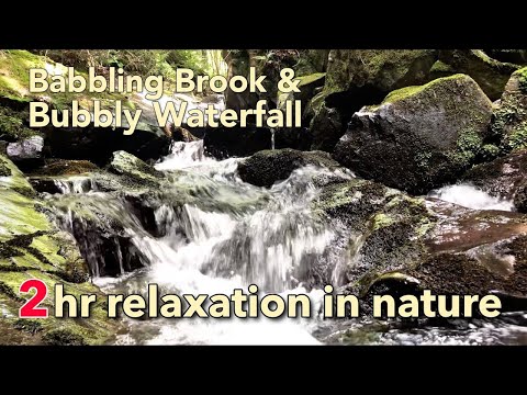 Sitting Beside A Babbling Brook & Bubbly Waterfall Relaxation At It's Finest