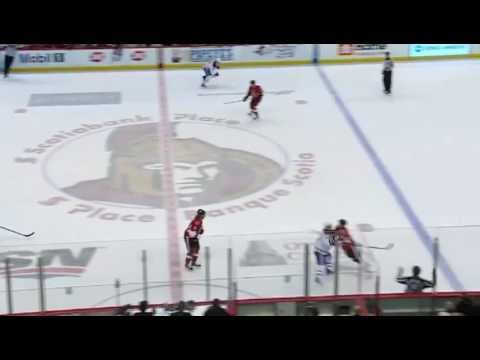 Mark Borowiecki hits Tomas Plekanec