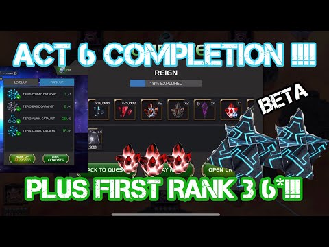 ACT 6 COMPLETION CRYSTAL OPENING !! FIRST RANK 3 SIX STAR !! Marvel contest of Champions