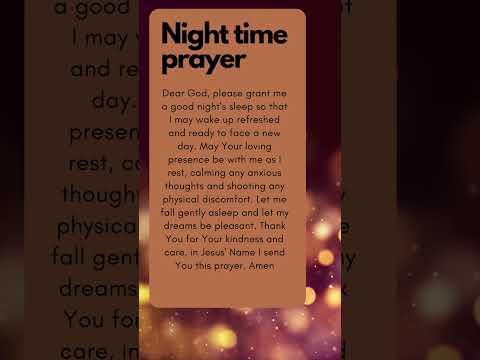 Short night prayer 🕊🙏 for a good night sleep 🕊🙏 and pleasant dreams 😴