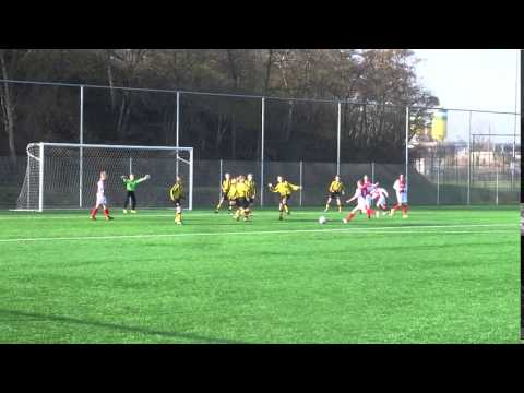 Doelpunt RCL D1 in wedstrijd RB - RCL D1