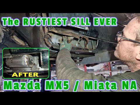 The RUSTIEST SILL EVER !! Mazda  MX5 / Miata : inner sill.