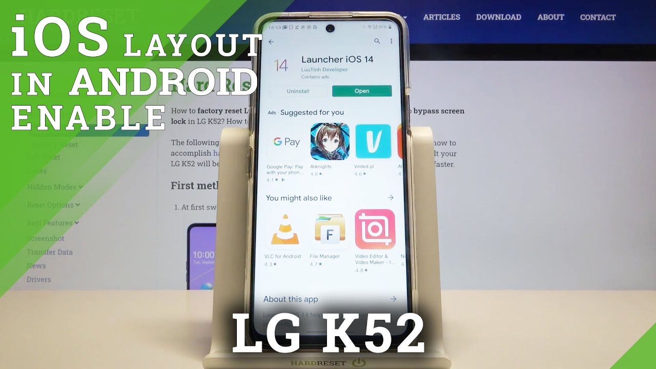 LG K52 – Download and Install iOS Launcher