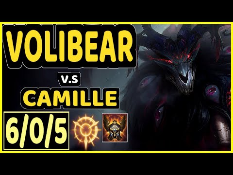 ROACH (VOLIBEAR) vs CAMILLE - 6/0/5 KDA TOP CHALLENGER GAMEPLAY - KR