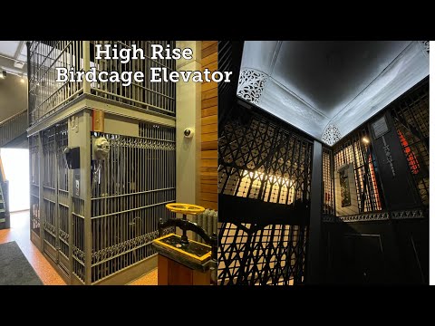 110-Year-Old Reliance Birdcage Elevator in Chicago, IL.