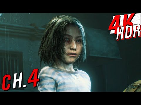[4K HDR] Resident Evil 2 Remake (HARDCORE/ 100%) Leon "B" Scenario Walkthrough pt 4 - Kendo Gun Shop