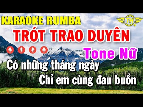 Karaoke Trót Trao Duyên Rumba Tone Nữ ( Gm ) Nhạc Sống | Karaoke Nhạc Trẻ Rumba | Trọng Hiếu