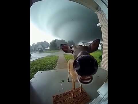deer taken away by tornado #sora #tornado #ai
