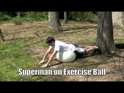 Superman on Exercise Ball