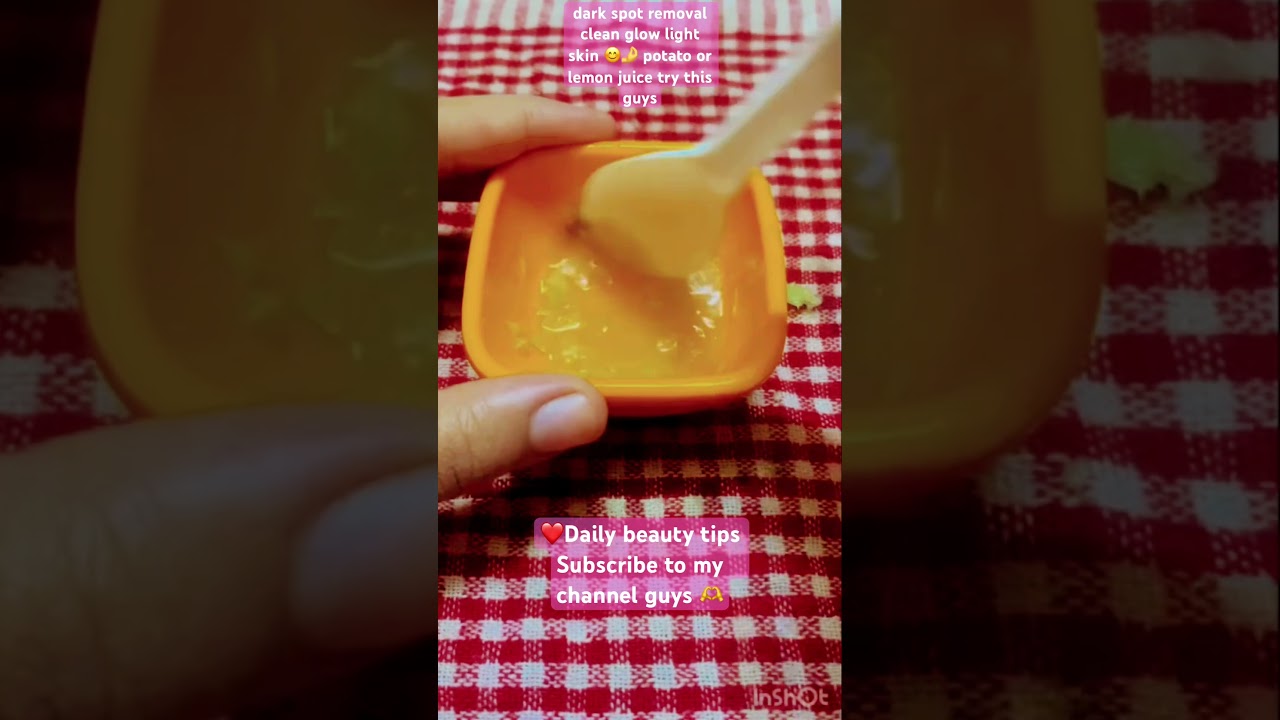 🥔🍋 Potato Juice + Lemon 🍋 | Easy DIY Skincare Hack ✨ | Beauty Tip
