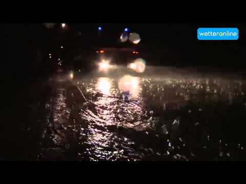 wetteronline.de: Severe weather: Flooded streets - Numerous fires (11.08.2015)