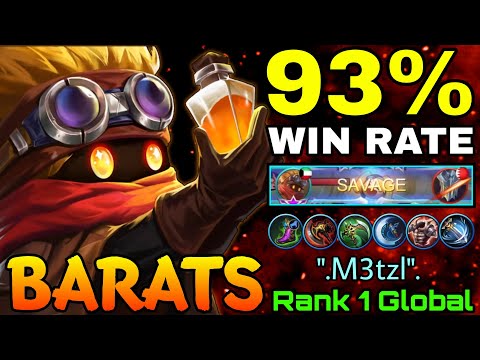 SAVAGE! Barats 93% Win Rate Build! - Top 1 Global Barats by ".M3tzl". - Mobile Legends: Bang Bang