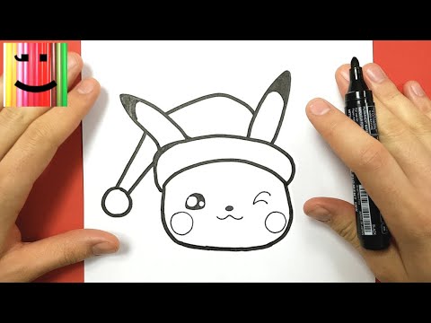 COMMENT DESSINER PIKACHU KAWAII POUR NOËL