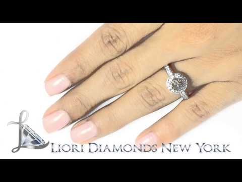 FD-032 - 1.67 Carat Natural Fancy Chocolate Brown Diamond Engagement Ring 14k White Gold