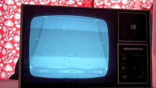 snooker on a black and white tv
