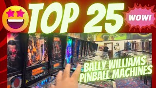 TOP 25 Bally Williams Pinball Machines WPC89 WPC95 Review/Rating/Price/Value