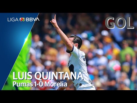 Gol de L. Quintana | Pumas 1 - 0 Morelia | Liga BBVA MX - Clausura 2020  - Jornada 7