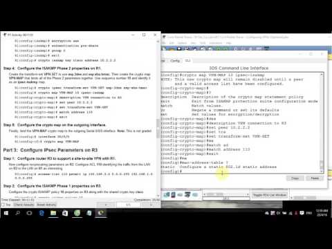 [CCNA S4] 7.1.2.4 Packet Tracer - Configuring VPNs (Optional)