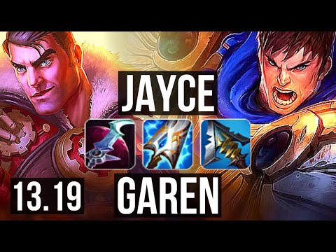 JAYCE vs GAREN (TOP) | 2.1M mastery, 6 solo kills, 900+ games | NA Master | 13.19