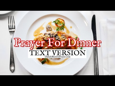 Prayer For Dinner (Text Version - No Sound) Video