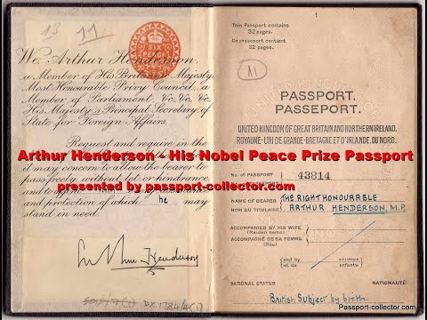 Arthur Henderson passport video