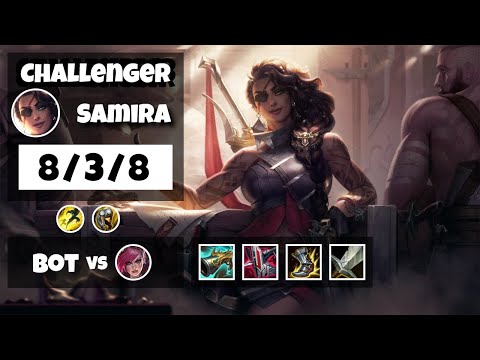 Samira 11.10 Gameplay Challenger Replay Bot Lane - S11 (8/3/8) - TURKISH