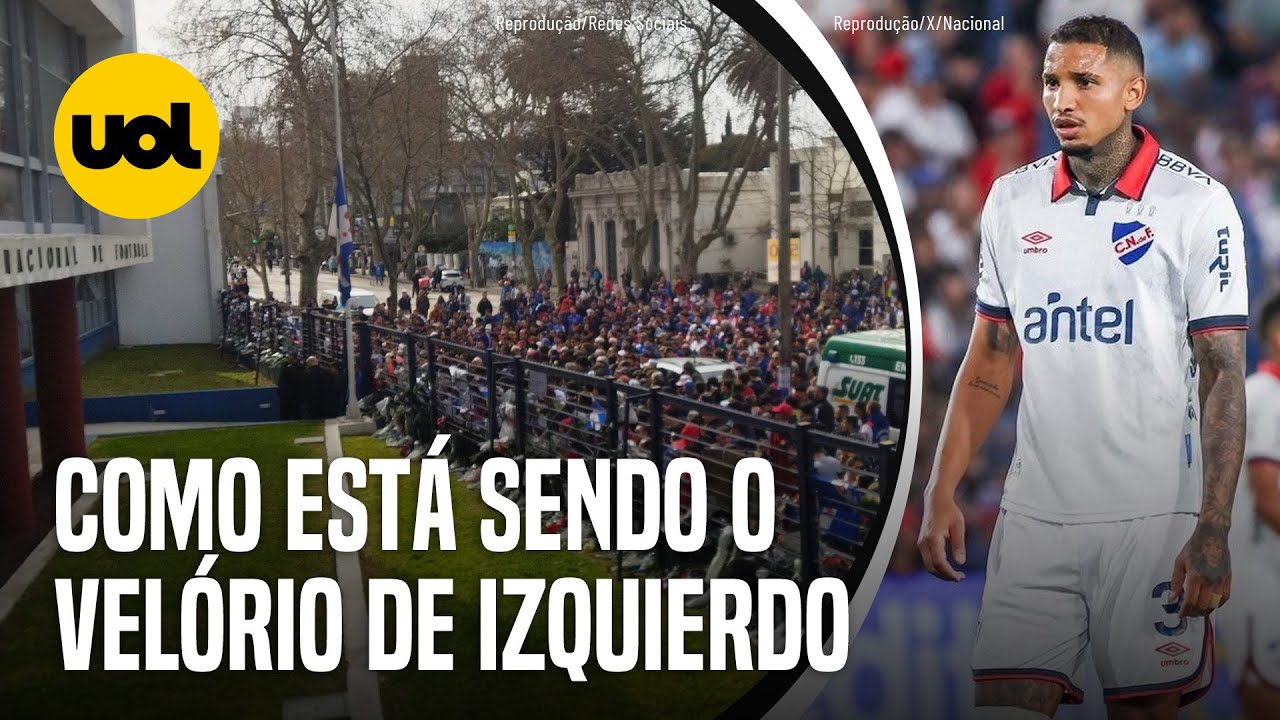 VELÓRIO DE IZQUIERDO TEM HOMENAGEM DE TORCEDOR RIVAL E FILAS ENORMES NA SEDE DO NACIONAL-URU