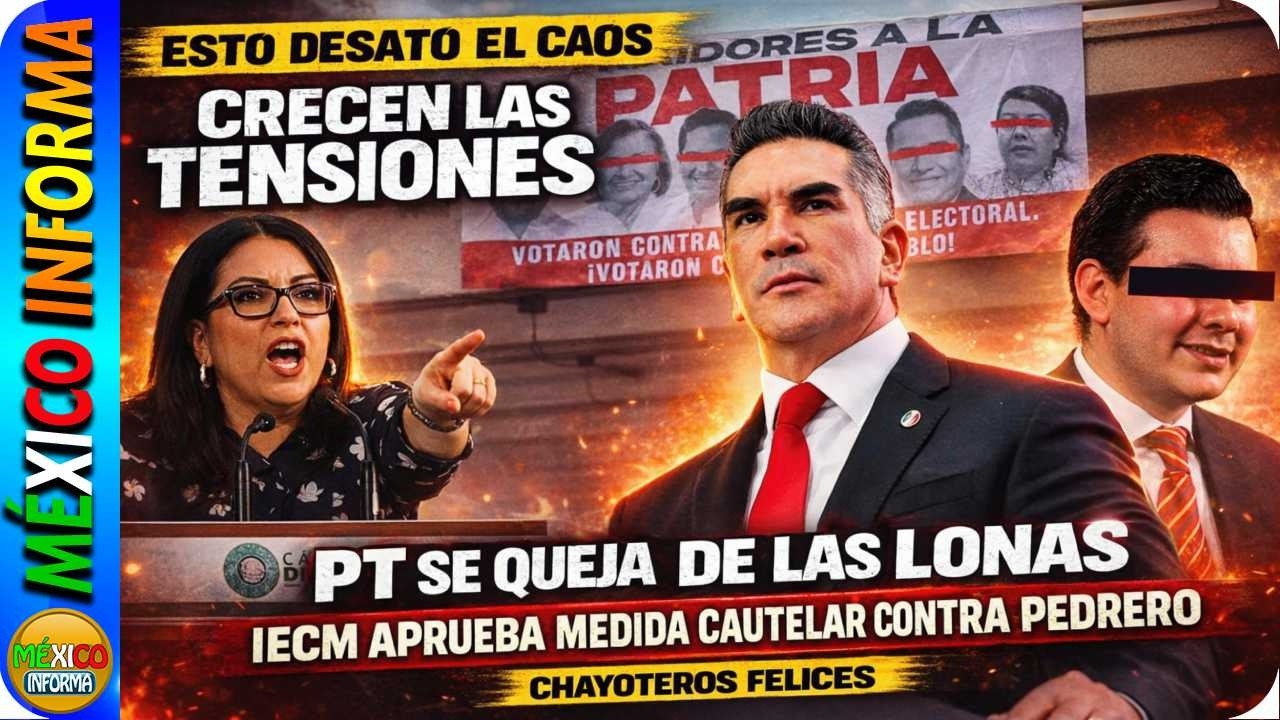 CRECEN LAS TENSIONES. PT SE QUEJA DE MORENA POR MANTAS DE TRAIDORES. TANIA LARIOS COMPARTE DOCUMENTO