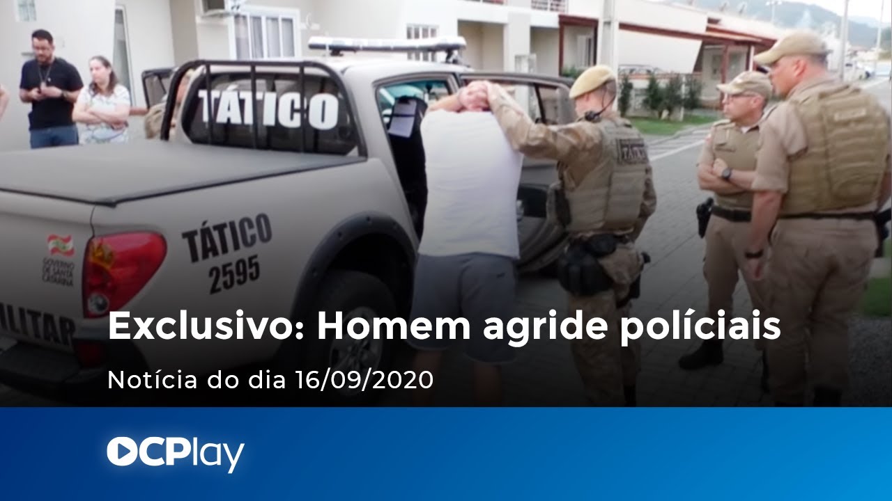 Exclusivo: homem agride policiais