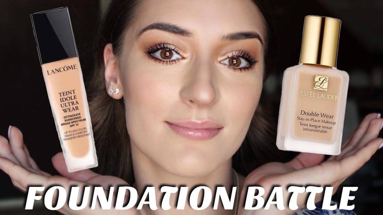 FOUNDATION BATTLE | Lancôme Teint Idole Ultra Wear vs. Estée Lauder Double Wear | Dejana Pasic